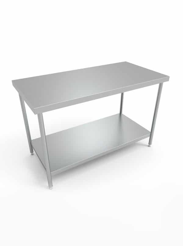 Mesa de trabajo en isla con entrepaño